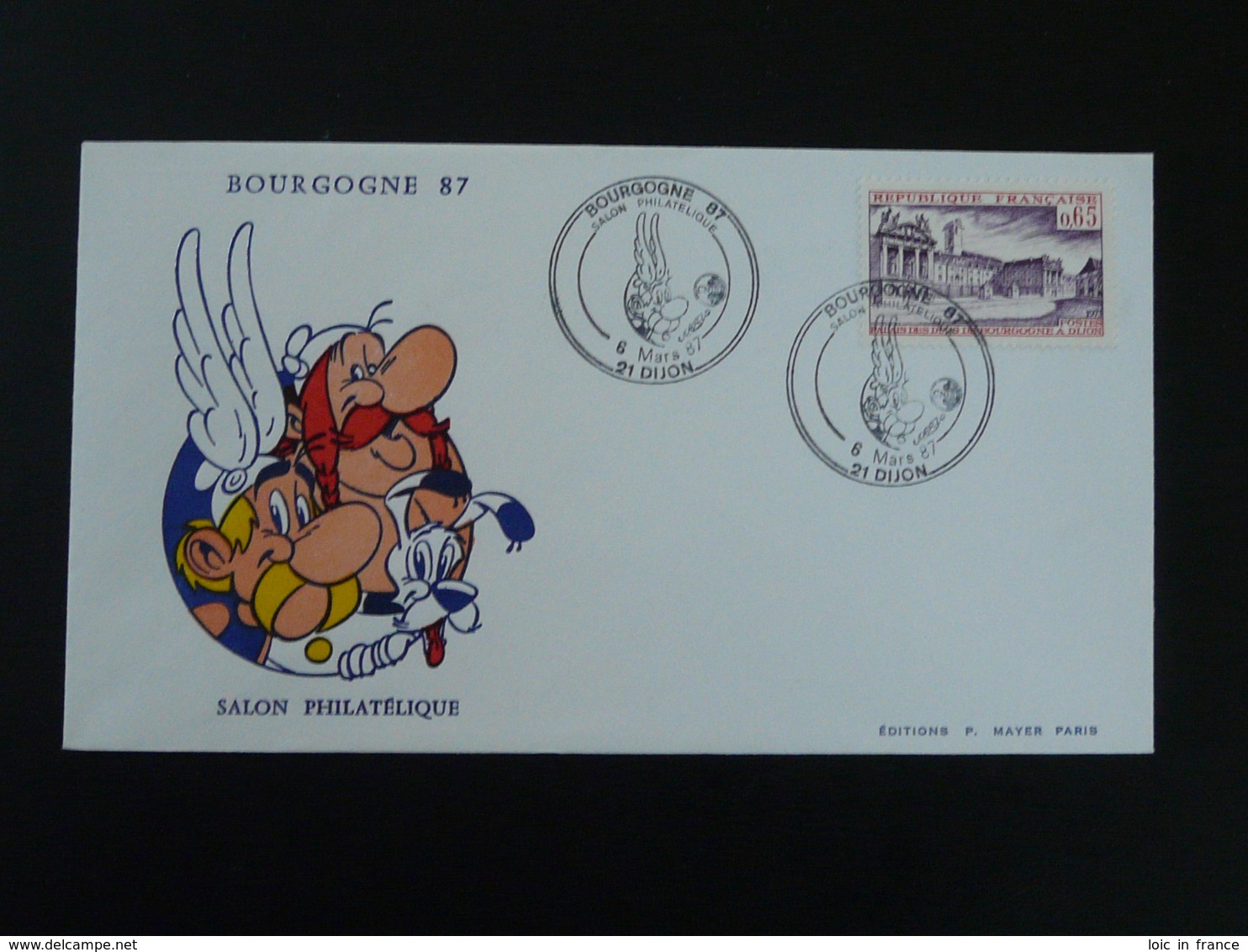 Lettre Cover Asterix Salon Philatélique Dijon 21 Cote D'Or 1987 - Fumetti