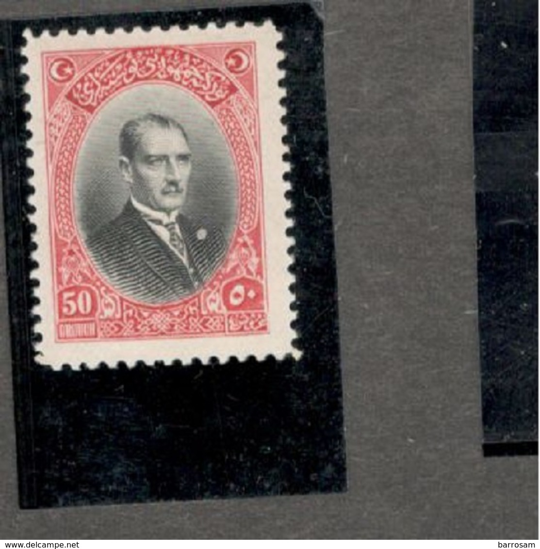 TURKEY1926:Michel854mh*full,original Gum Cat.Value (as Nh*)200Euros($220) - Ungebraucht