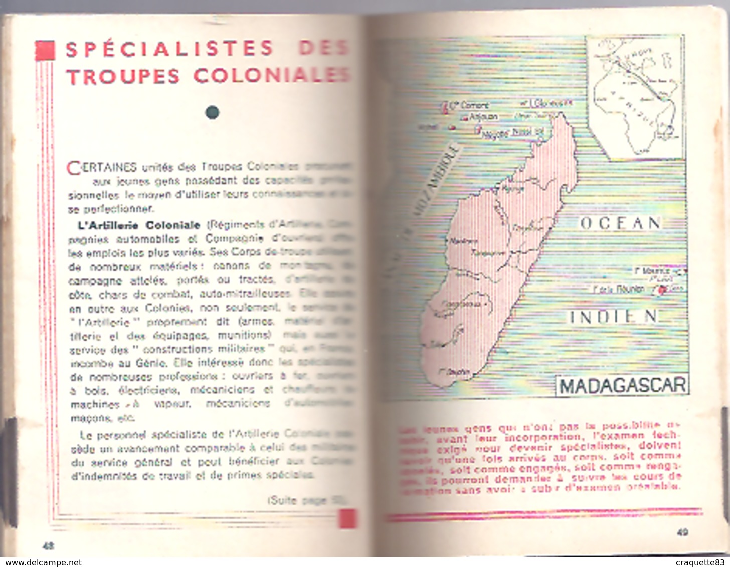 AGENDA DU JEUNE FRANCAIS  1935   Quelques Spécialistes Des Troupes Métropolitaines  Illustré Par Pierre Serrier - Dokumente