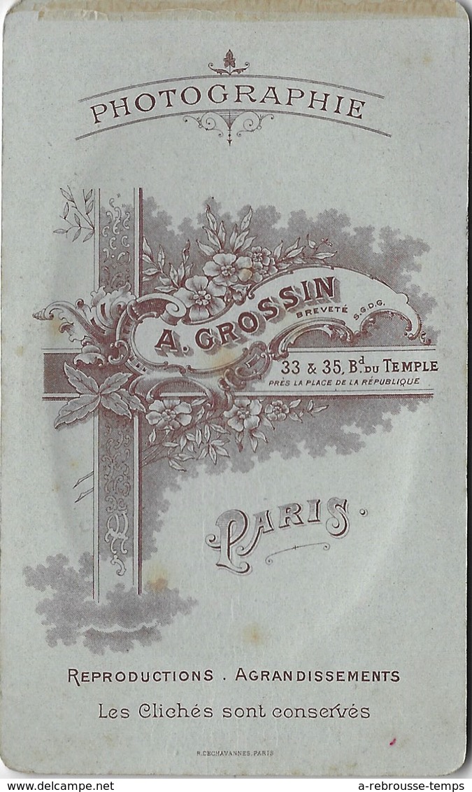 CDV Soldat Du 26e R-photo Grossin à Paris- Bel état - Guerre, Militaire