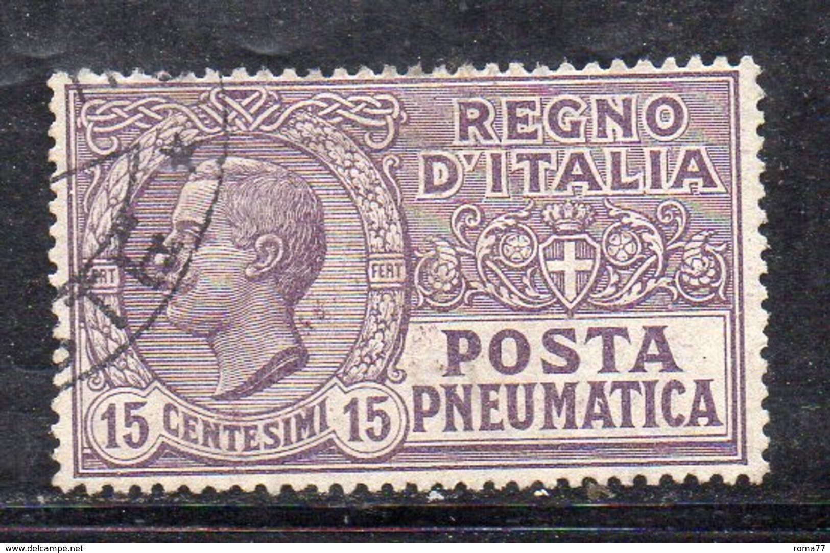 T26 - REGNO 1913 , Posta Pneumatica  15 Cent. N. 2 Usato (M2200) - Rohrpost