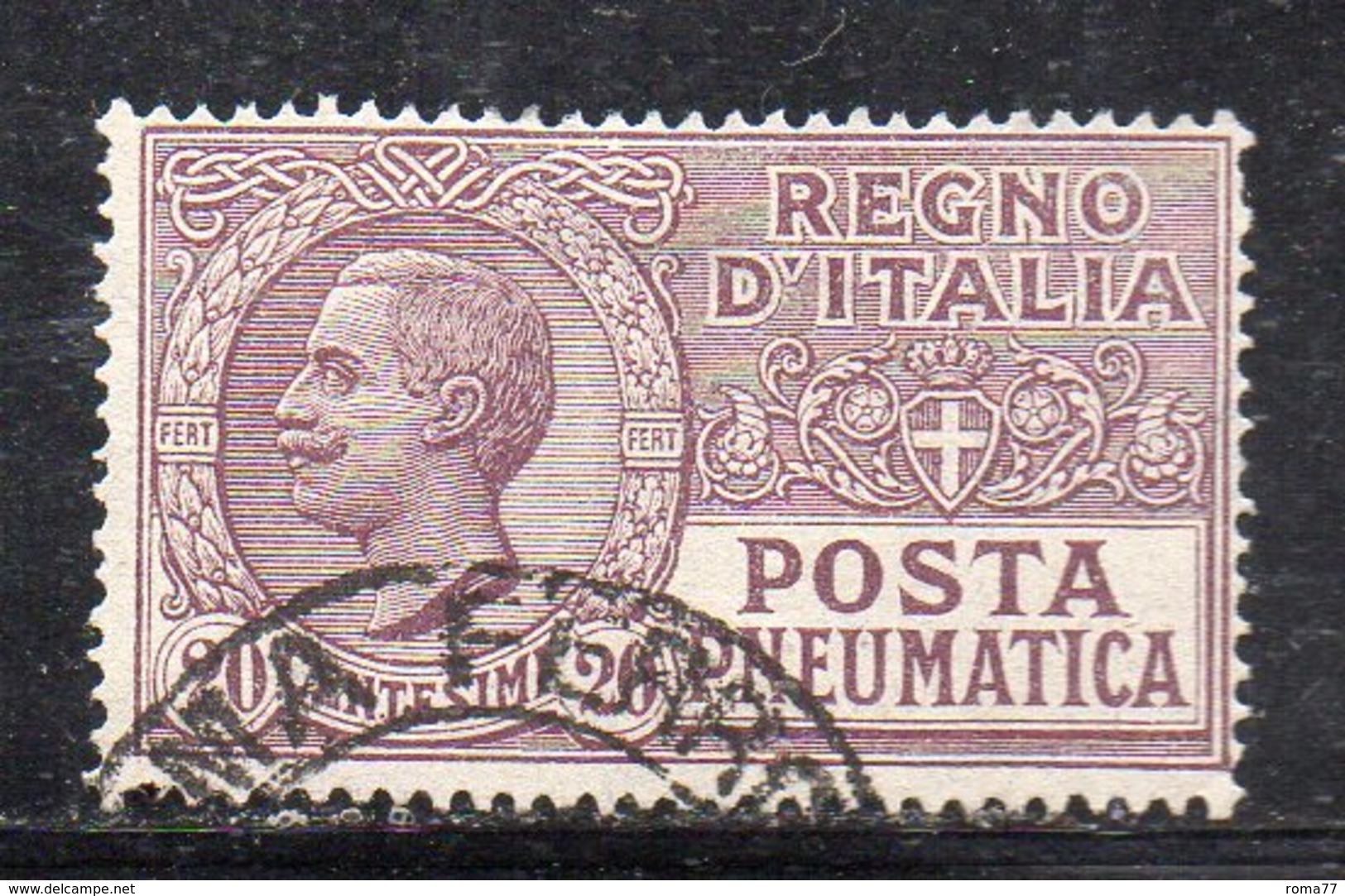 T123 - REGNO 1925 , Posta Pneumatica  20 Cent. N. 8 Usato (M2200) - Pneumatische Post