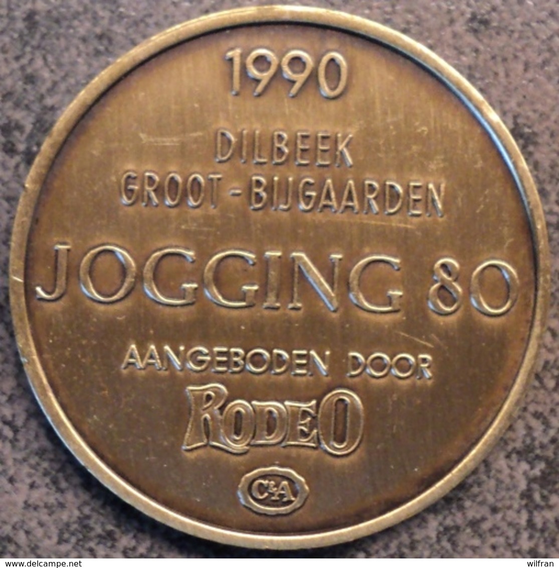 4095 Vz Afbeelding - Kz 1990 Dilbeek-Groot-Bijgaarden Jogging80 Aangeboden Door Rodeo C&A - Gemeindemünzmarken