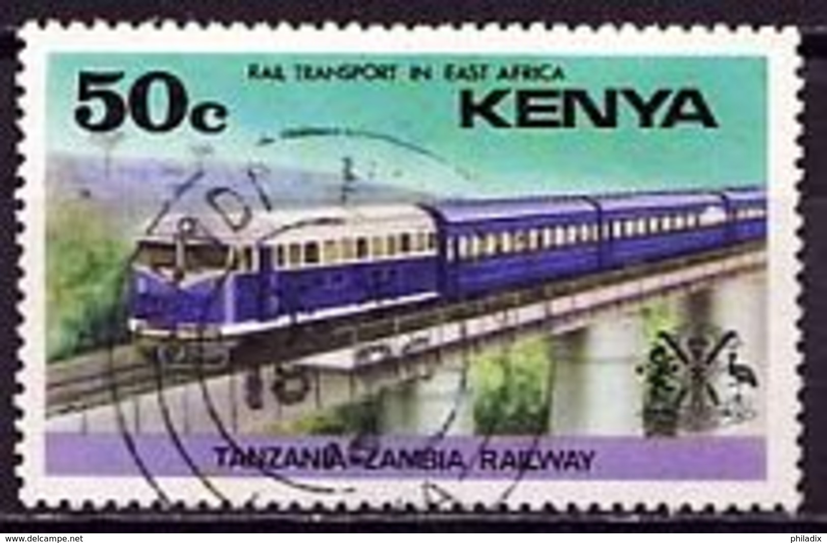 (64) Kenia 1976 Railway Transport In East Africa O Used/gestempelt (A-8-10) - Kenia (1963-...)