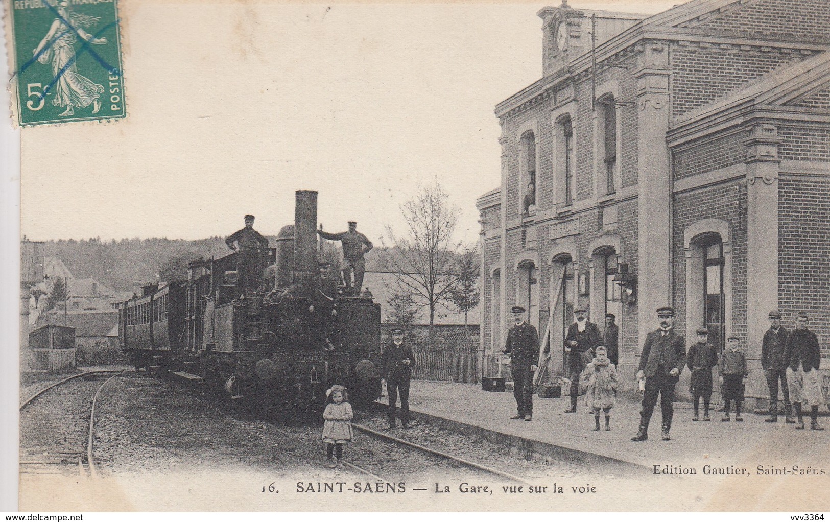 SAINT-SAENS (Seine-Maritime): La Gare, Vue Sur La Voie - Locomotive à Vapeur - Saint Saens