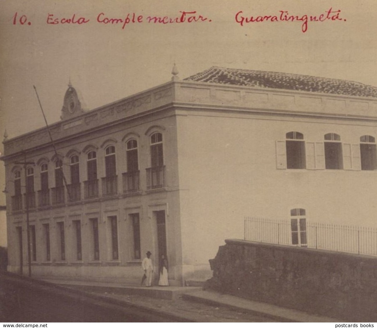 POSTAL FOTOGRAFICO: Escola Complementar GUARATINGUETÁ S.Paulo BRASIL - Old Real Photo Postcard BRAZIL 1900s - Rio De Janeiro