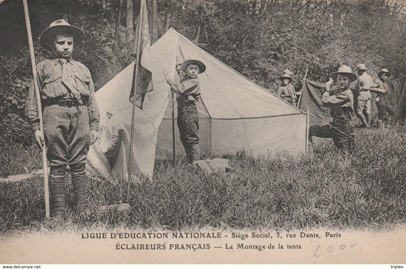 Eclaireurs Français - Le Montage De La Tente - Ligue D'éducation Nationale - 3 Rue Dante, Paris - Padvinderij