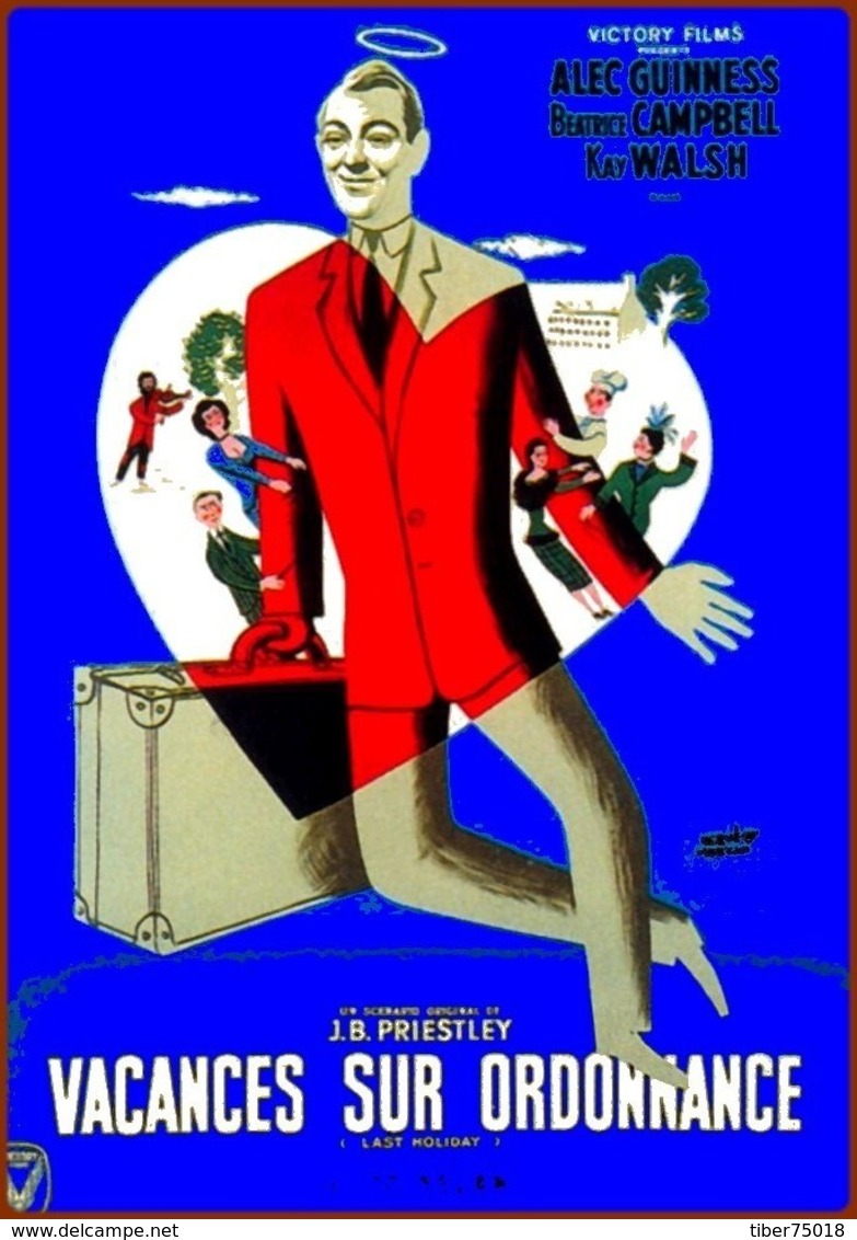 Carte Postale : Vacances Sur Ordonnance (cinéma Affiche Film) Alec Guinness - Illustration Hervé Morvan - Morvan