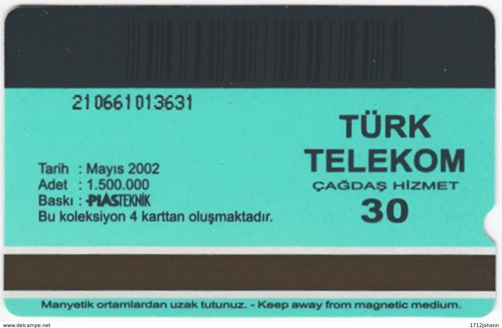 TURKEY C-074 Magnetic Telekom - Culture, Museum - Used - Türkei