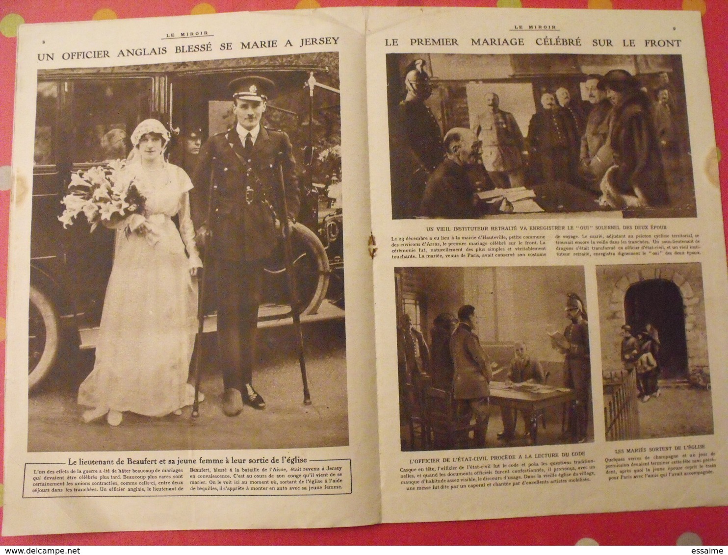 7 N° De "Le Miroir". 1915.  L'actualité De L'époque Très Illustrée Pendant La Guerre 14-18. Nombreuses Photos - Oorlog 1914-18