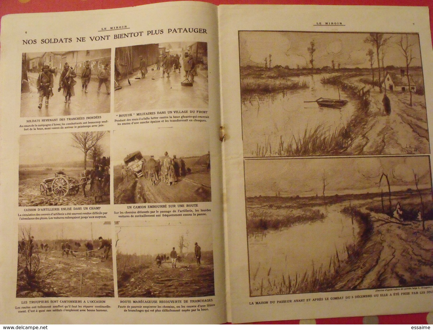 7 n° de "Le miroir". 1915.  l'actualité de l'époque très illustrée pendant la guerre 14-18. nombreuses photos