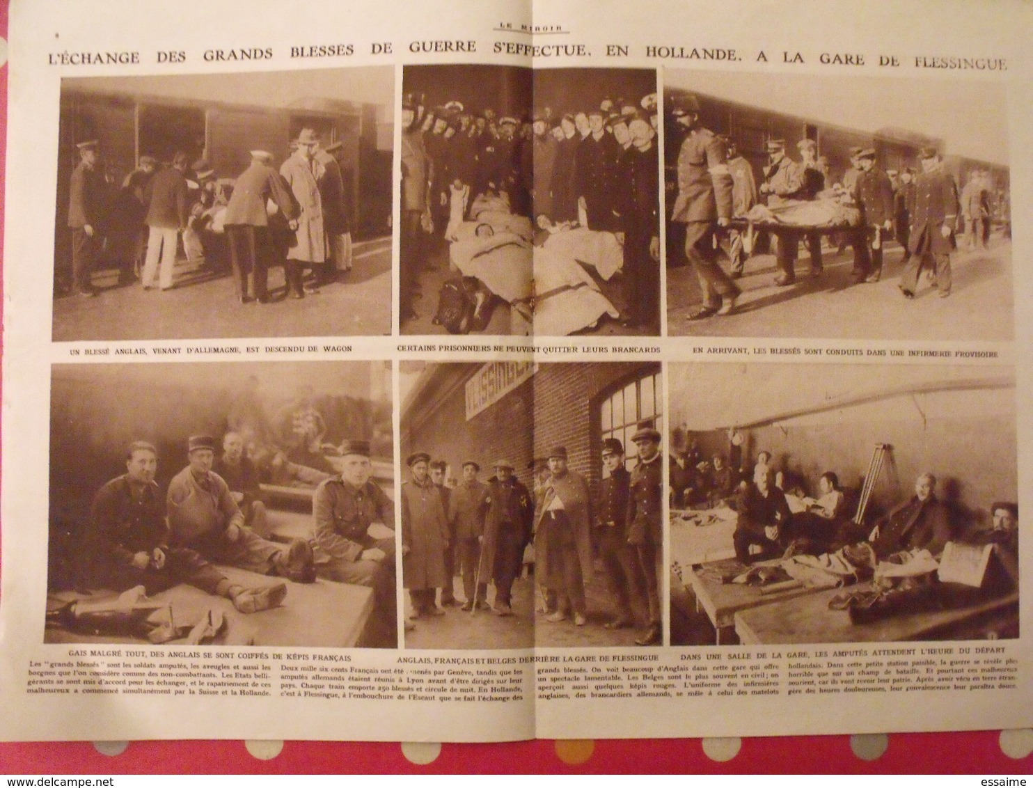 7 n° de "Le miroir". 1915.  l'actualité de l'époque très illustrée pendant la guerre 14-18. nombreuses photos