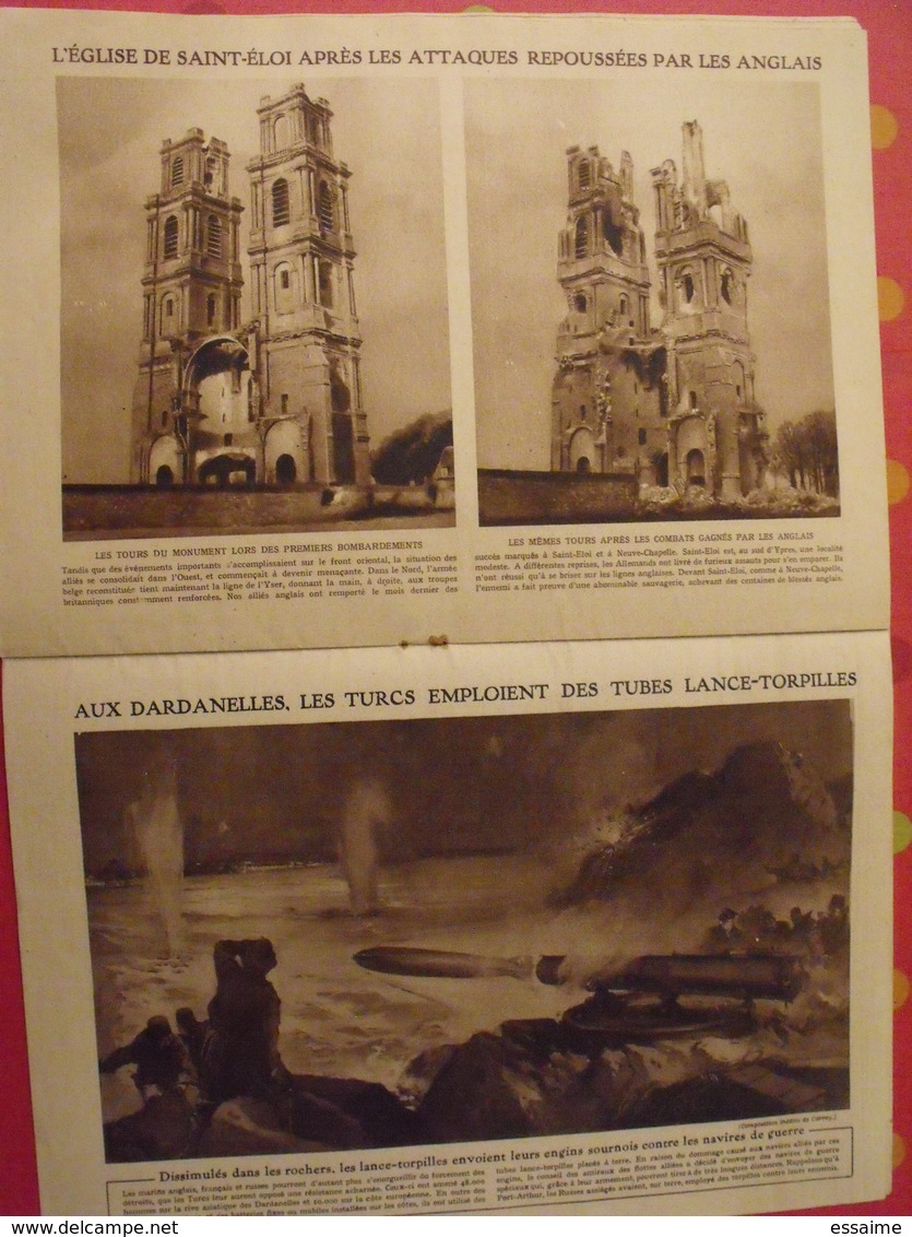 7 n° de "Le miroir". 1915.  l'actualité de l'époque très illustrée pendant la guerre 14-18. nombreuses photos