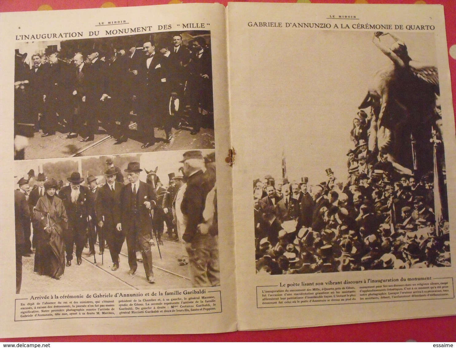 7 n° de "Le miroir". 1915.  l'actualité de l'époque très illustrée pendant la guerre 14-18. nombreuses photos