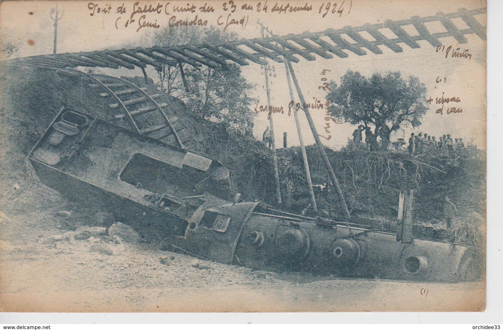 CPA Pont De Gallet (Galet) Près Saint-Genies De Comolas Et Roquemaure - Accident Dans La Nuit Du 23 Au 24 Septembre 1924 - Andere & Zonder Classificatie