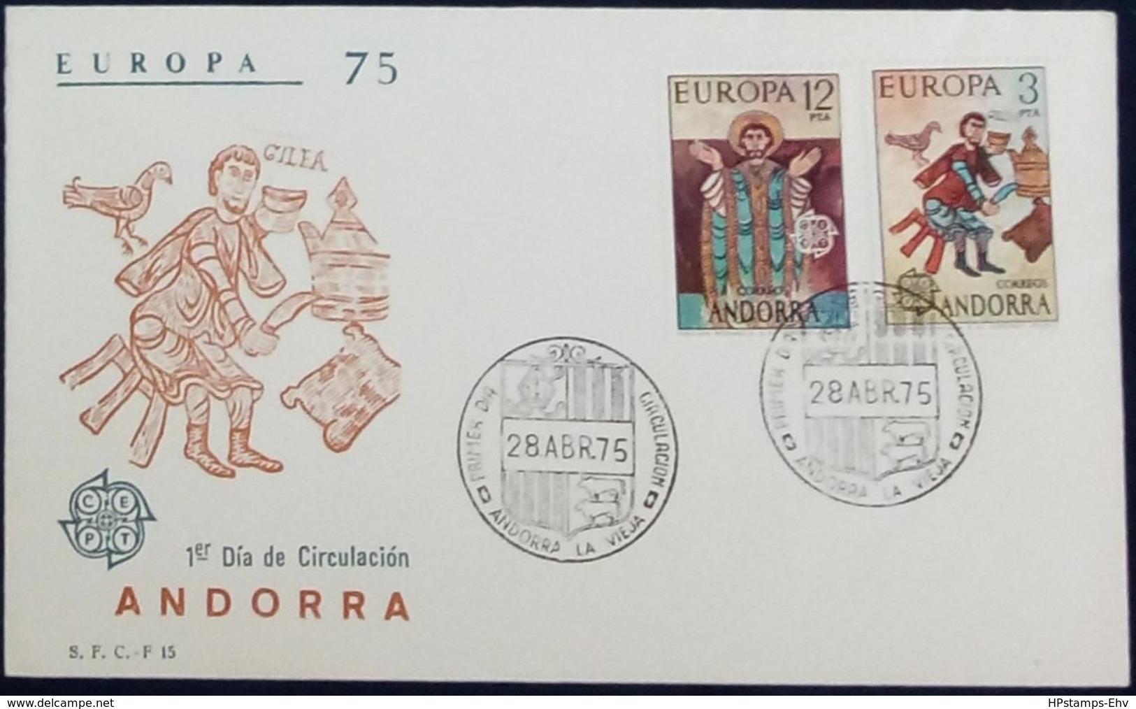 Andorra Spanish, 1975 Cept FDC 2002.2617 - 1975