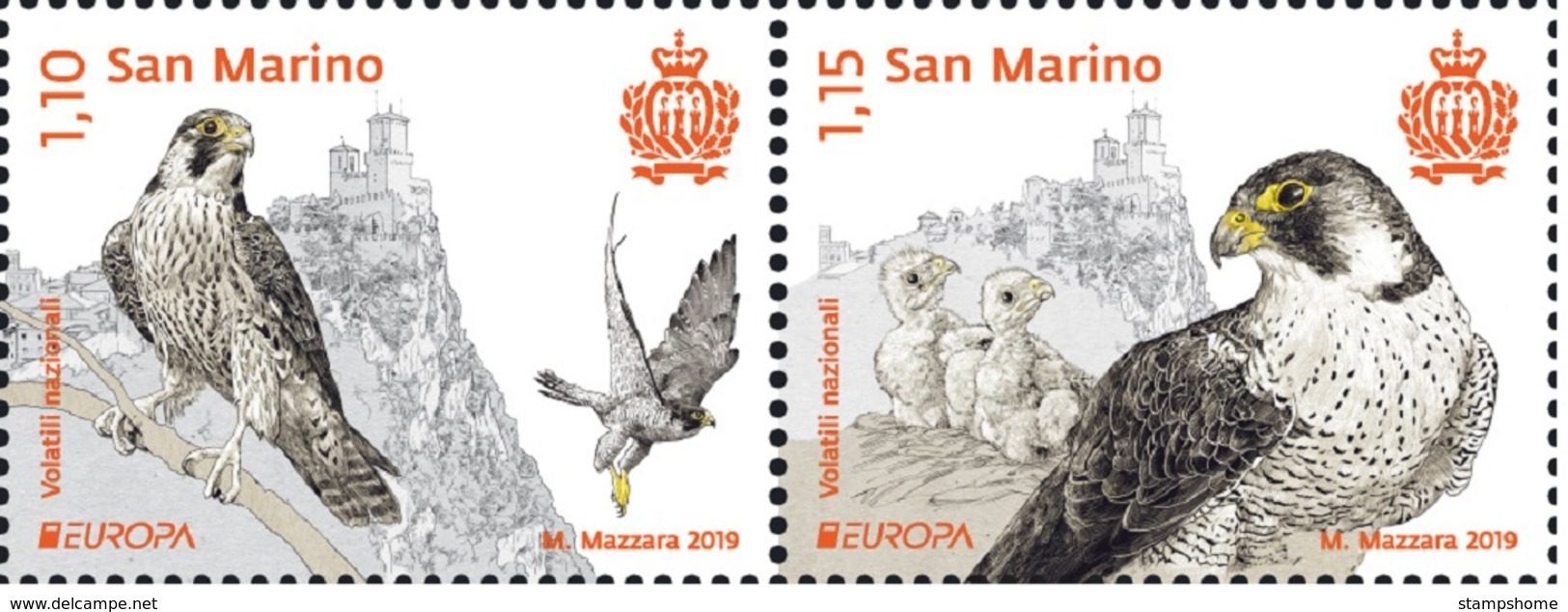 EUROPA CEPT - 2019 - San Marino - (National Birds) ** MNH - 2019