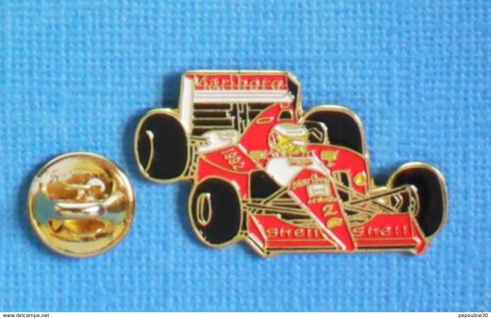 1 PIN'S //  ** FORMULE 1 / FERRARI 641 / PILOTE ALAIN PROST / 1992 ** . (G.L) - Ferrari