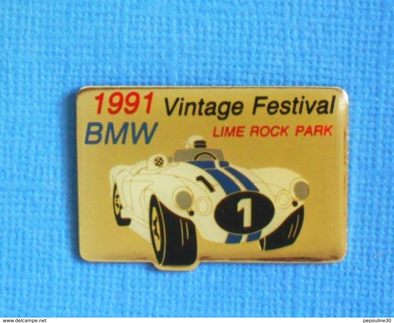 1 PIN'S //  ** VINTAGE FESTIVAL / BMW / LIME ROCK PARK / 1991 ** - BMW