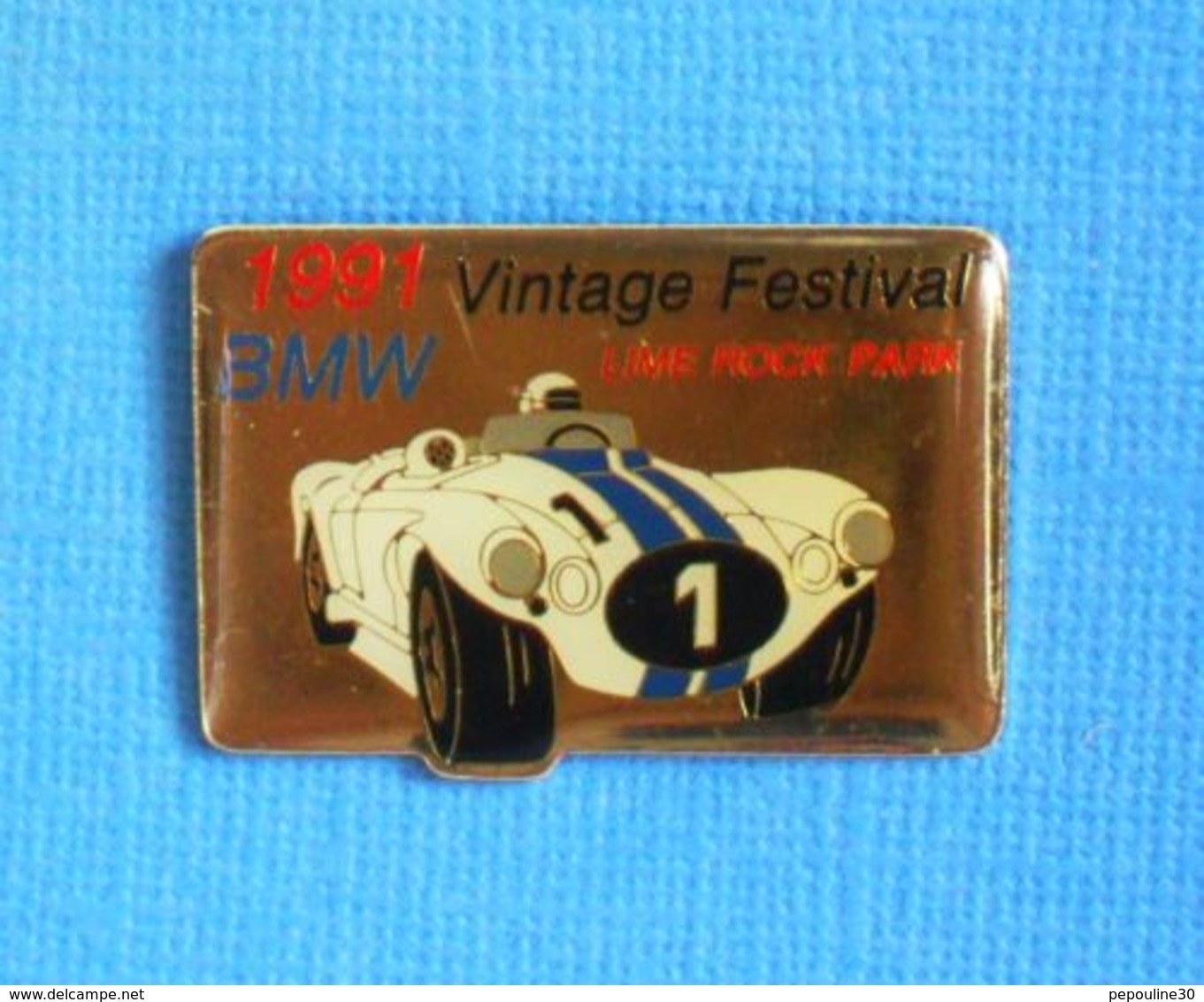 1 PIN'S //  ** VINTAGE FESTIVAL / BMW / LIME ROCK PARK / 1991 ** - BMW