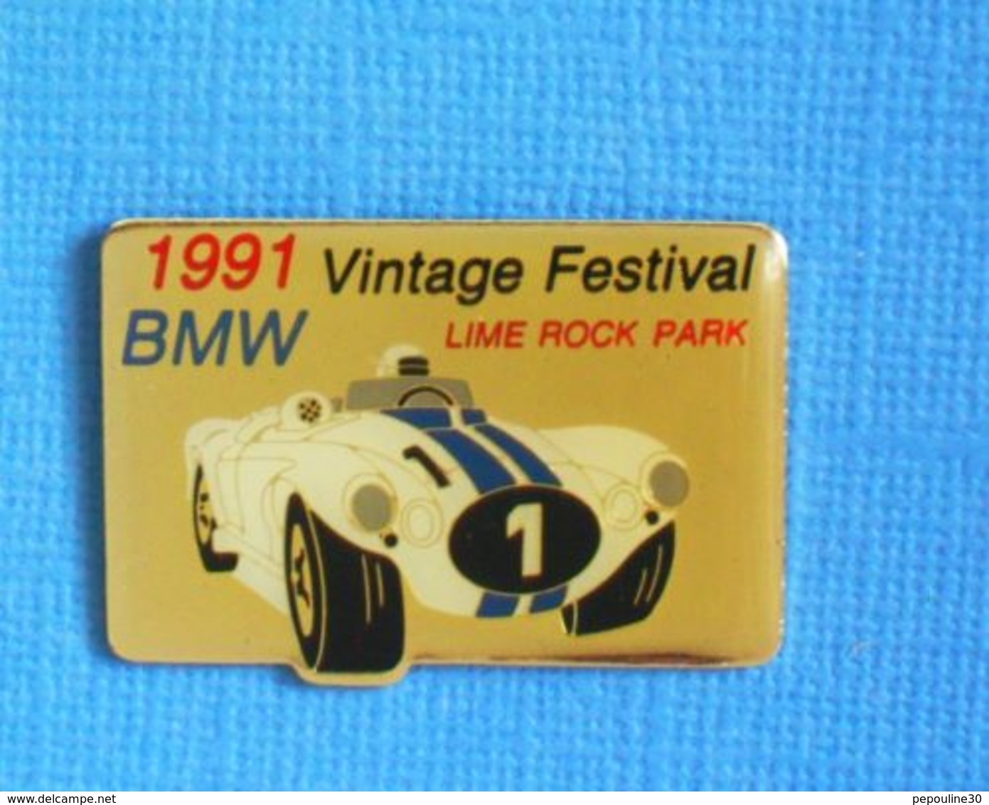 1 PIN'S //  ** VINTAGE FESTIVAL / BMW / LIME ROCK PARK / 1991 ** - BMW