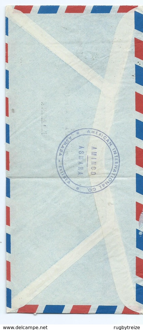 3258 - Enveloppe 1955 Ethiopie Ethiopia WORMS COMPANY MARSEILLE AMINCO ASMARA ERITREA Érythrée - Etiopia