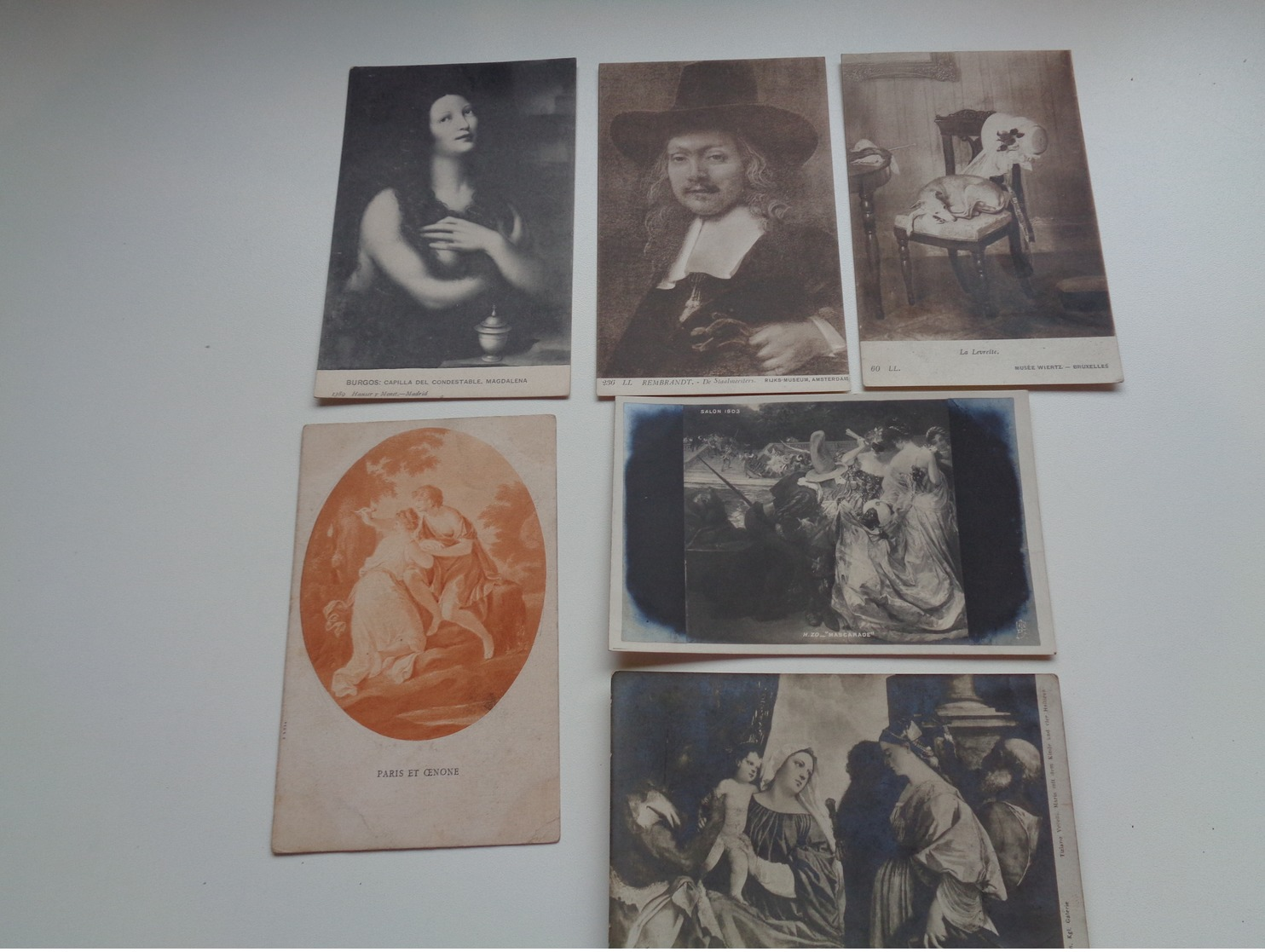 Lot de 60 cartes postales de fantaisie peintures  peinture    Lot van 60 postkaarten fantasie  schilderijen  schilderij