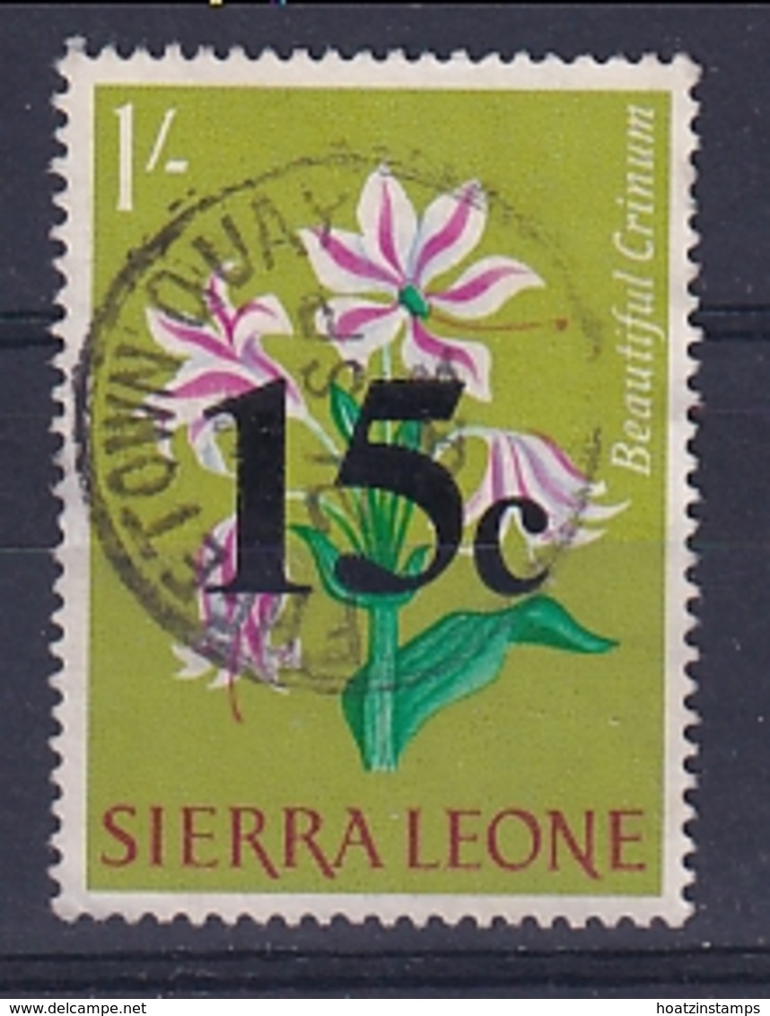 Sierra Leone: 1964/66   Decimal Currency - Surcharge    SG319     15c On 1/-      Used - Sierra Leone (1961-...)