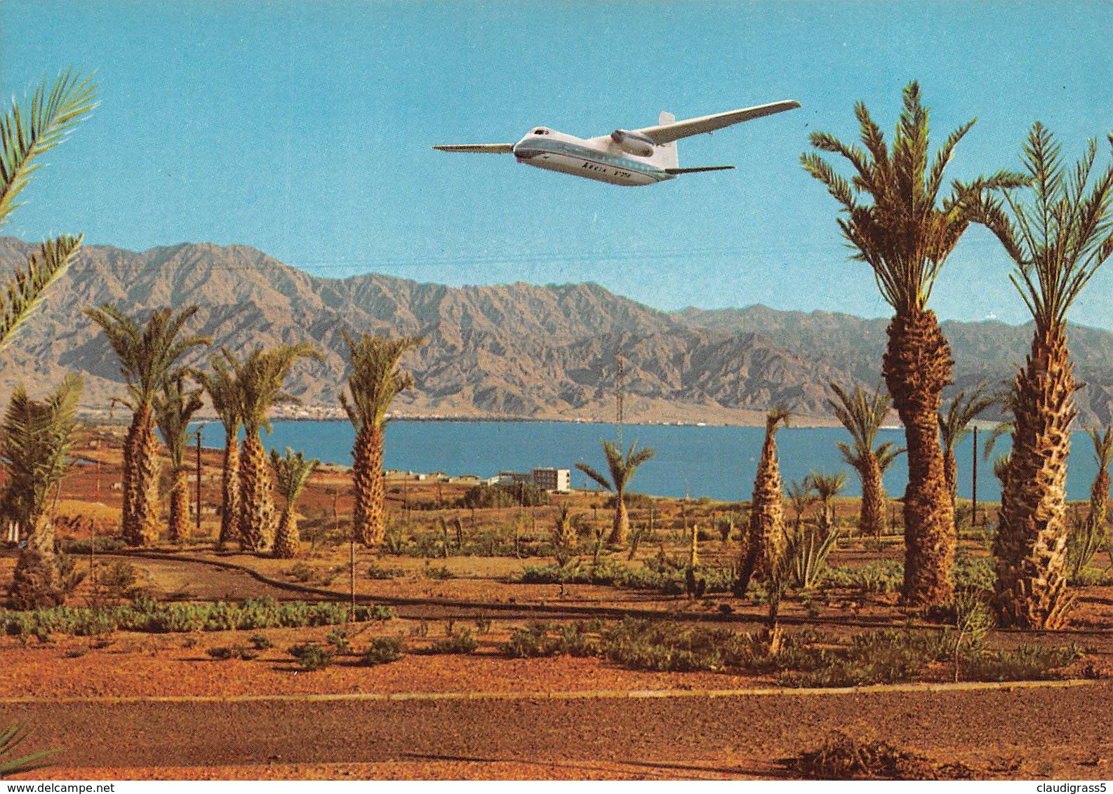 1054"ISRAELE -EILAT " ARCHIA JET PROP "HERALD"  " ANIMATA  CARTOL ORIGINALE - Israele