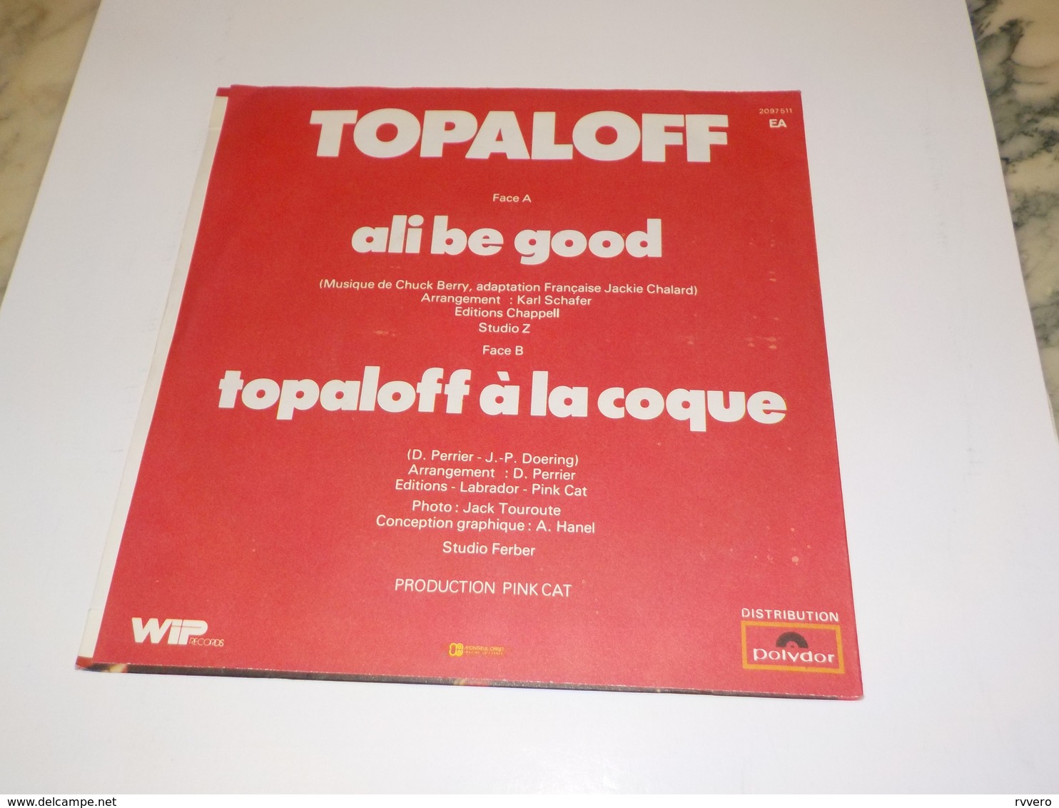 45 TOURS Topaloff Ali Be Good 1977 - Comiche