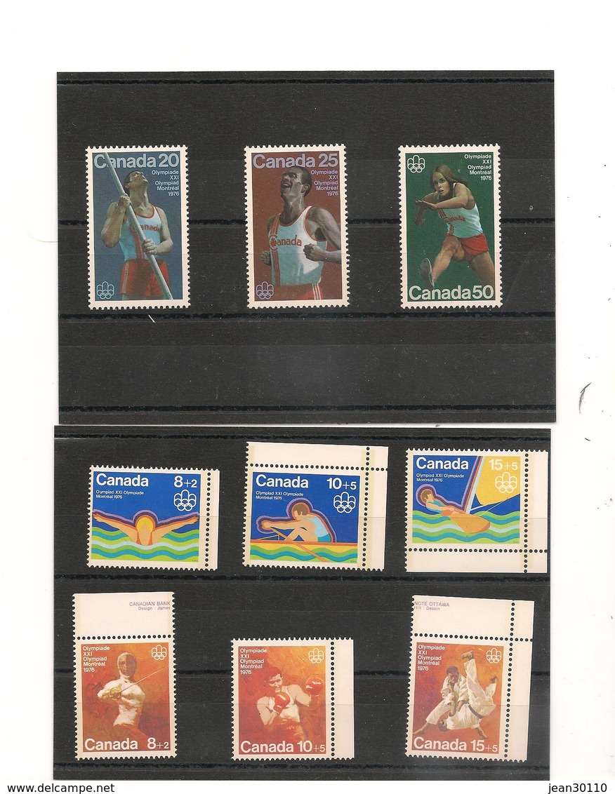 CANADA 1973/76 J.O DE MONTRÉAL LOT** - Neufs