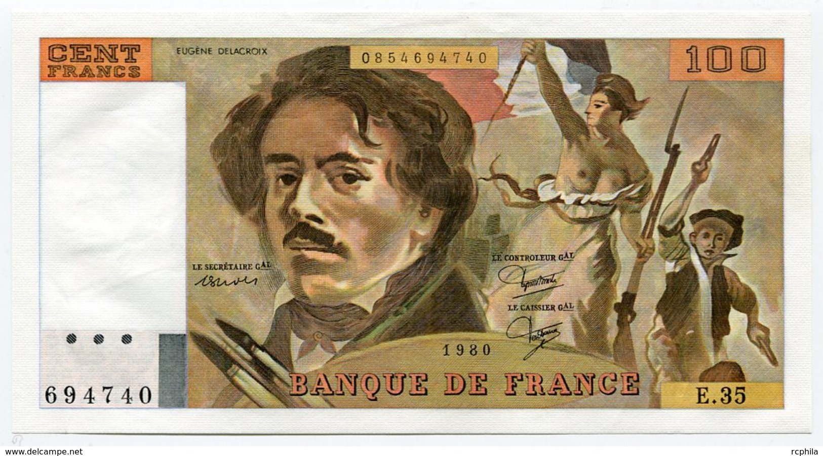 RC 15647 FRANCE 100F DELACROIX 1980 SUP - 100 F 1978-1995 ''Delacroix''