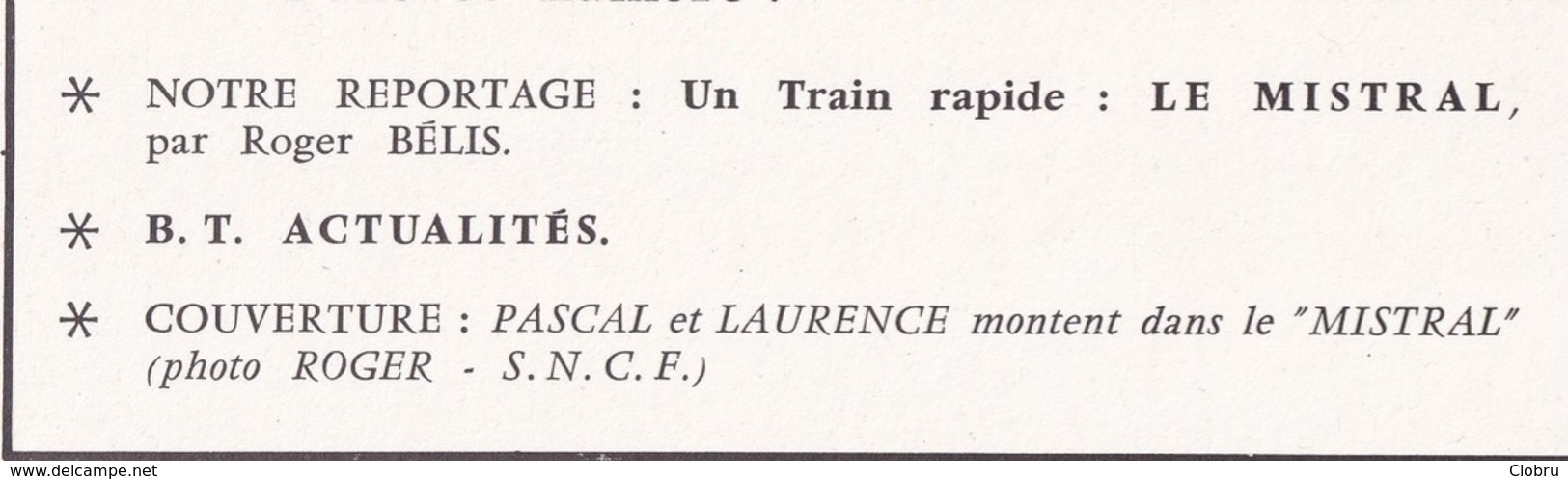 Bibliothèque De Travail, N° 542, Un Train Rapide, Le Mistral 1963 - 6-12 Ans