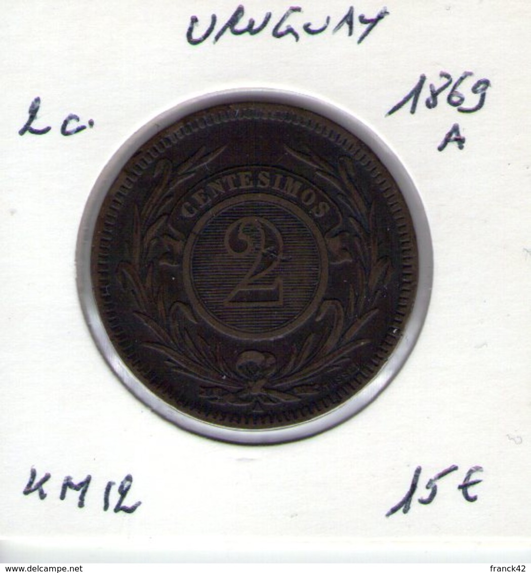 Uruguay. 2 Centimos 1869 A - Uruguay