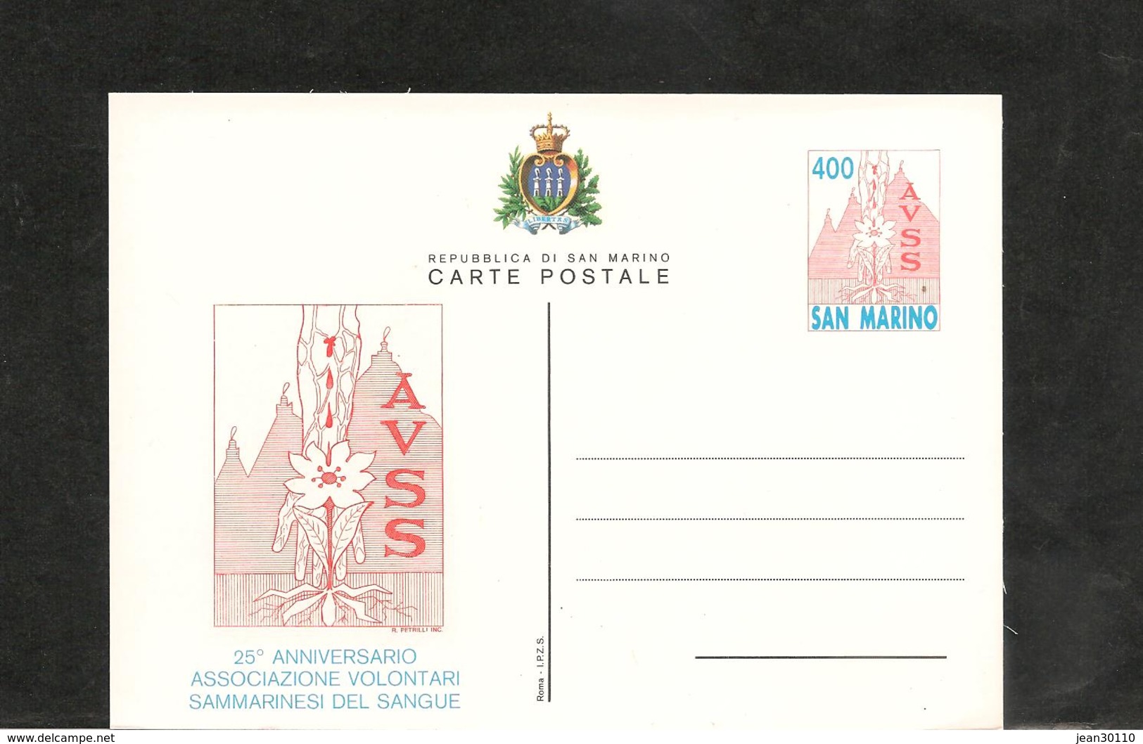 SAINT MARIN ENTIER POSTAL NON CIRCULE - Postal Stationery