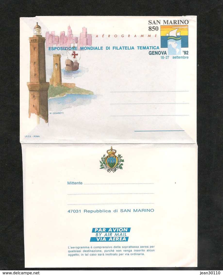 SAINT MARIN ENVELOPPES - Postal Stationery