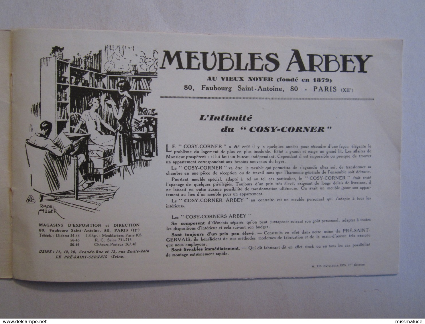 Publicité Dépliant Catalogue Meubles Arbey Faubourg Saint Antoine Paris 8 Pages - Publicités