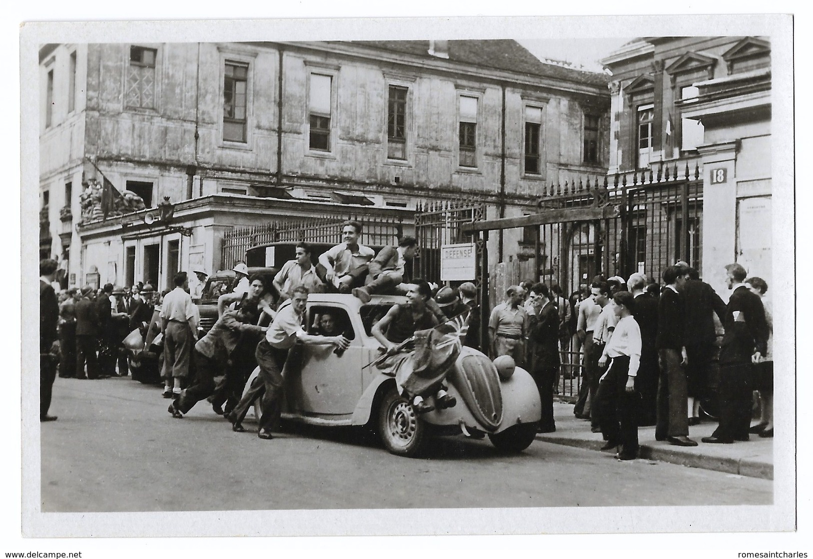 75 LIBERATION DE PARIS - Alerte à La Mairie Du XVII°- Carte Photo 15 X 9,8 Cm - Autres & Non Classés