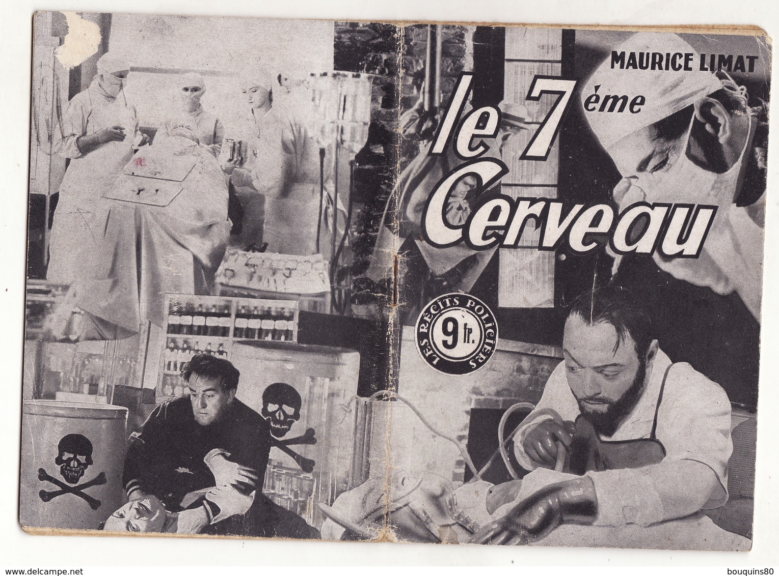 LES RECITS POLICIERS N°44 LE 7éme CERVEAU De MAURICE LIMAT 1948 - Ferenczi