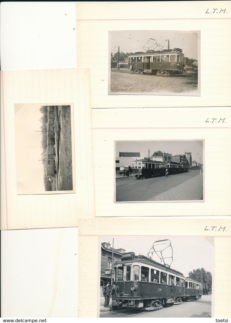 FOTO PHOTO 8.5x6 Cm TRAM TRAMWAY VICINAL 4 Foto HEERLEN  1949 - Andere & Zonder Classificatie