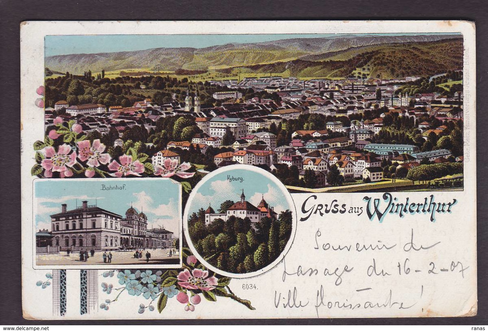 CPA Suisse Helvétia Schweiz Svizzera Circulé Winterthur Gruss Litho - Winterthur