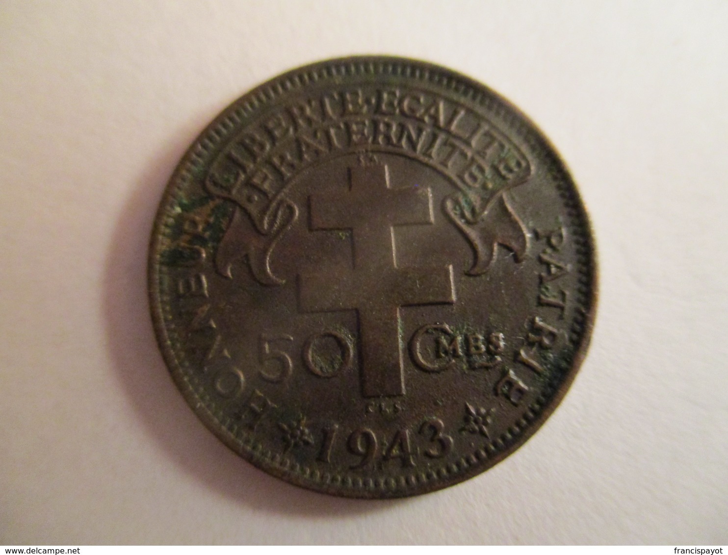 Cameroon: 50 Centimes 1943 - France Libre - Cameroun