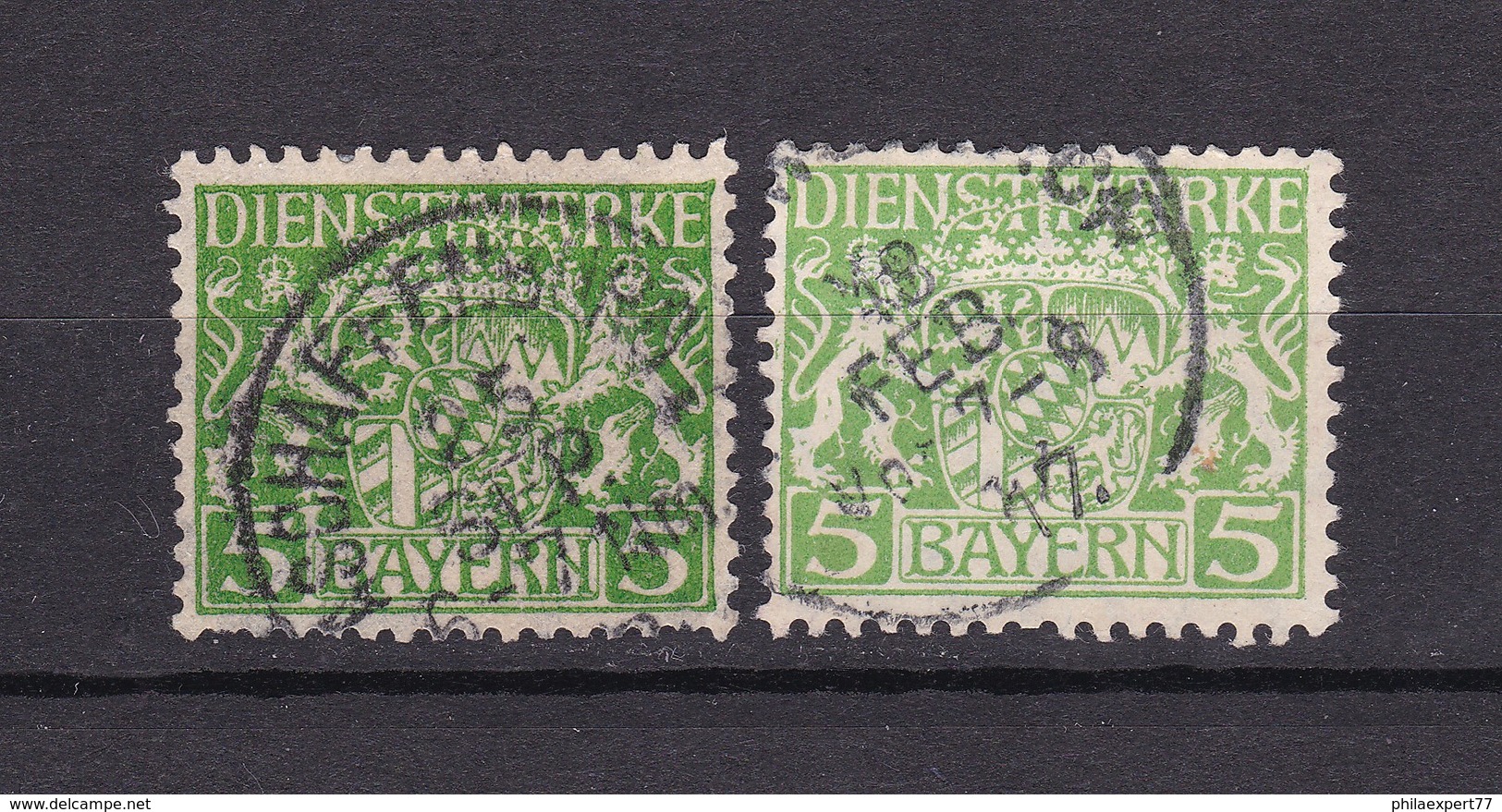 Bayern - 1916/17 - Dienstmarken - Michel Nr. 17 X + W  - BPP Geprüft - Gest. - 35 Euro - Autres & Non Classés