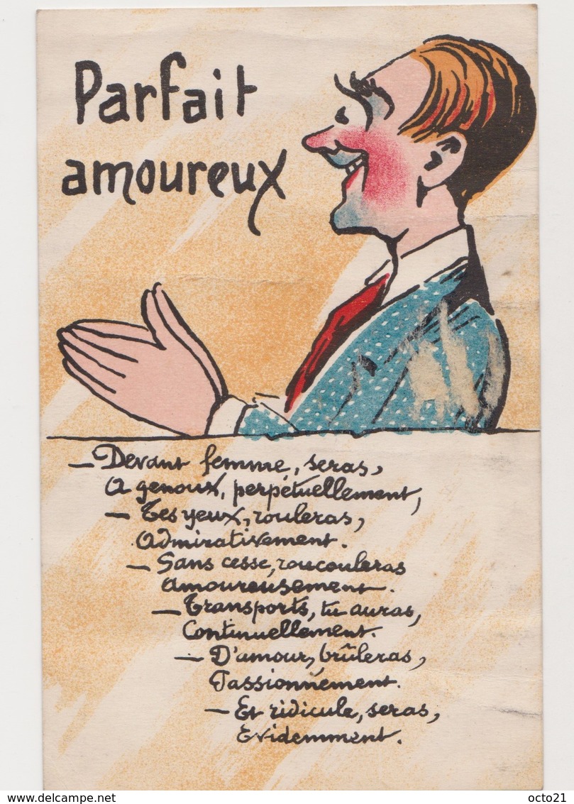 Cpa  Humoristique  Dessinée / Parfait Amoureux - Humour