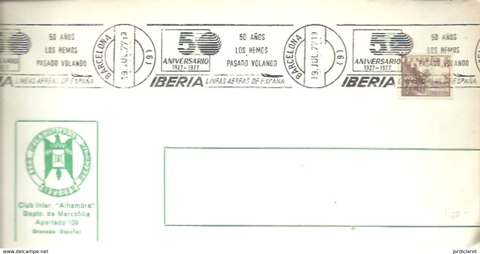 MATASELLOS 1977 BARCELONA - Cartas & Documentos