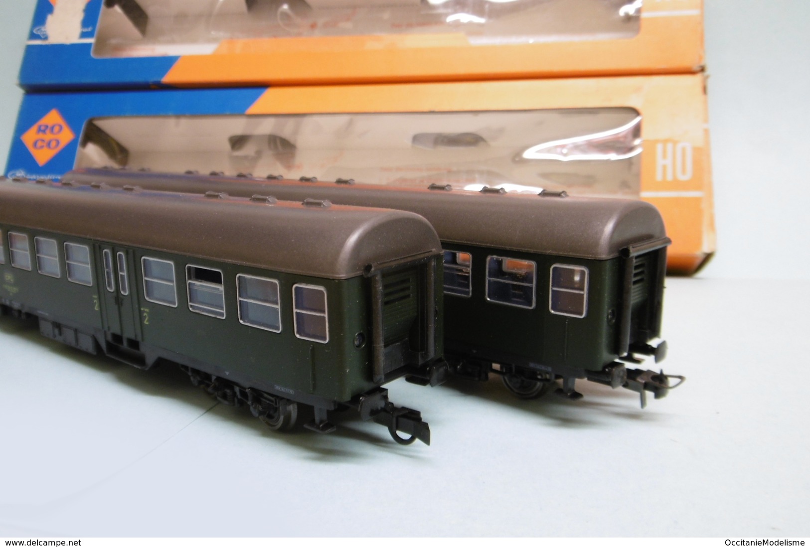 Roco - LOT De 2 VOITURES VOYAGEURS CFL Réf. 4285 + 4286 BO HO 1/87 - Wagons Voor Passagiers