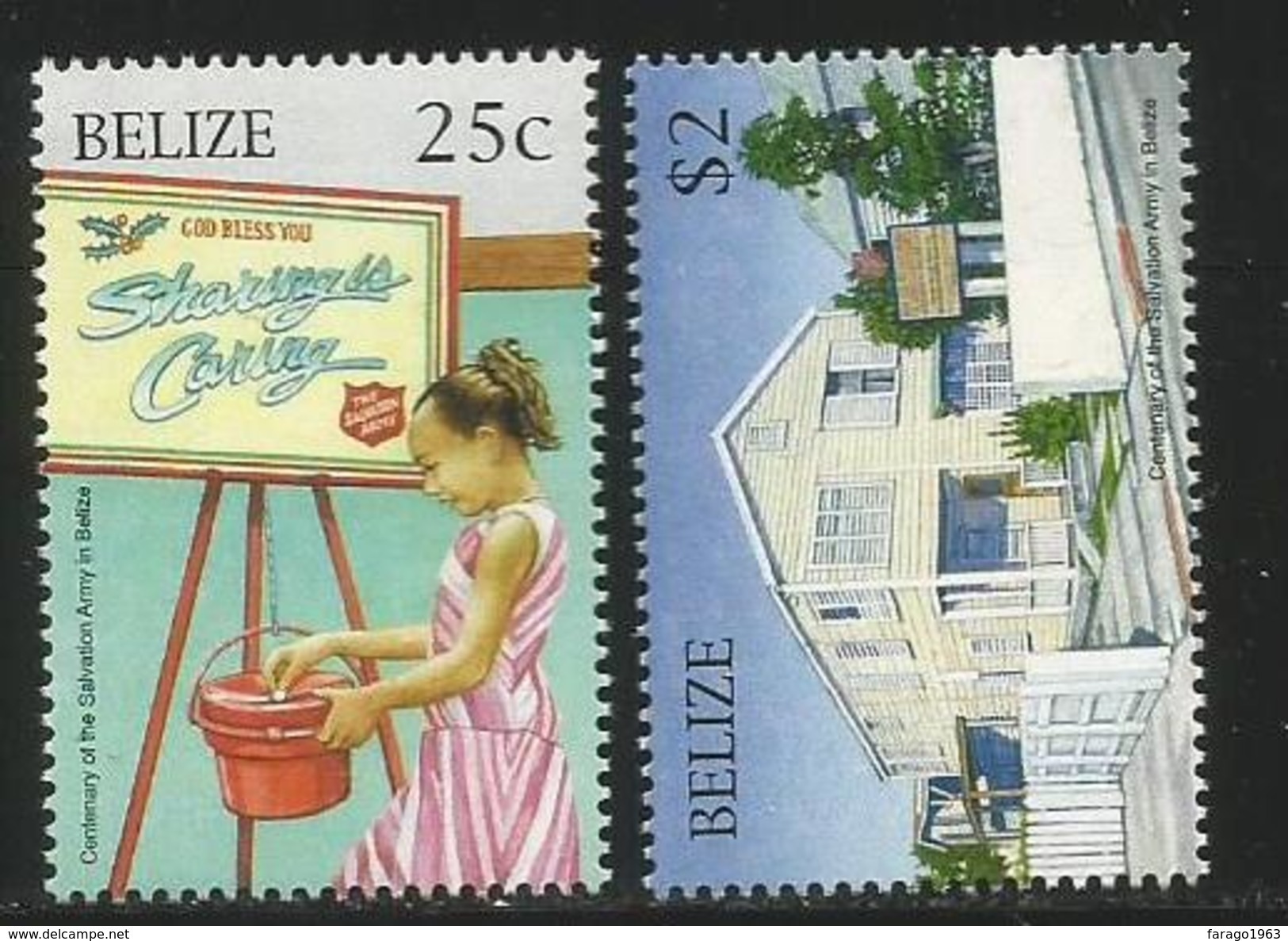 2015 Belize Salvation Army Religion Complete Set Of 2   MNH - Belize (1973-...)