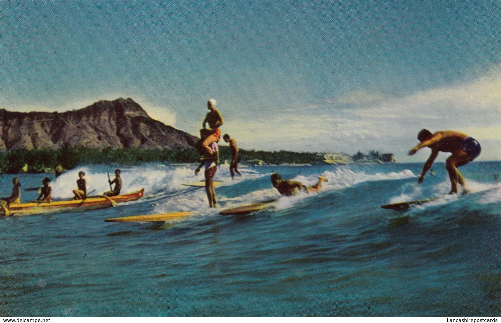 Postcard Hawaii Waikiki The Sport Of Kings Surf / Surfing  My Ref  B13999 - Honolulu