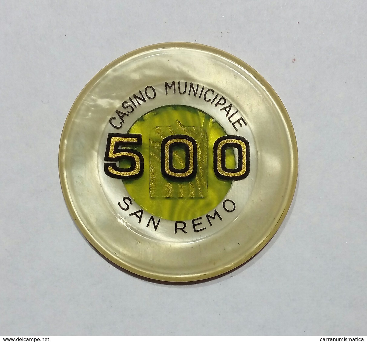 SAN REMO - Casinò MUNICIPALE Di SAN REMO - FICHA / CHIP / FICHE / TOKEN Da 500 - Casino