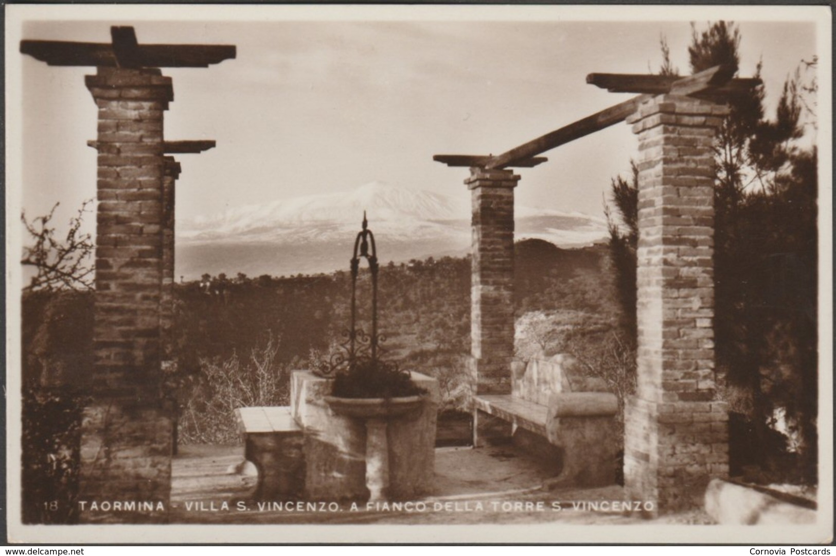 Villa San Vincenzo, Taormina, C.1920s - Bucaro Foto Cartolina - Altri & Non Classificati